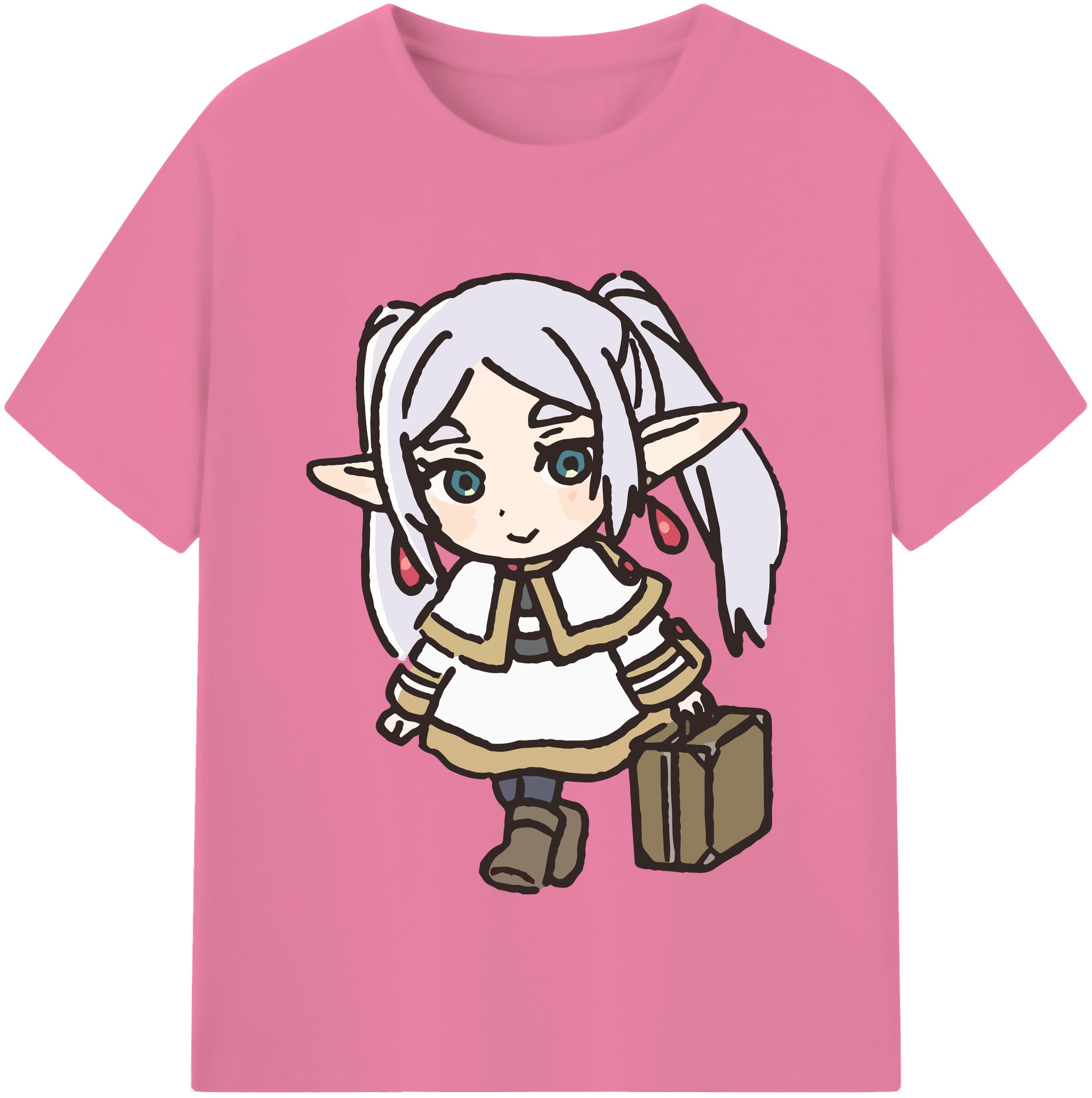 （画像用） 葬送のフリーレン Frieren 綿100％半袖Tシャツ（フロントプリント）